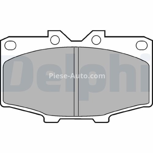 Set plăcuțe frână față, DELPHI , pentru: TOYOTA 4 RUNNER I, DYNA 100, HILUX III, HILUX IV, LAND CRUISER 1.8-4.2 03.69-12.96