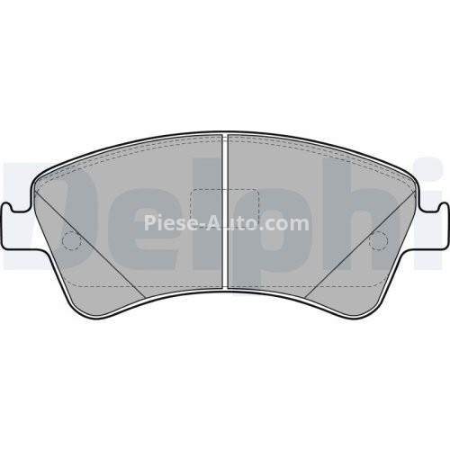 Set plăcuțe frână față, DELPHI , pentru: TOYOTA AURIS, AVENSIS, COROLLA, VERSO 1.4D-2.2D 10.06-10.18