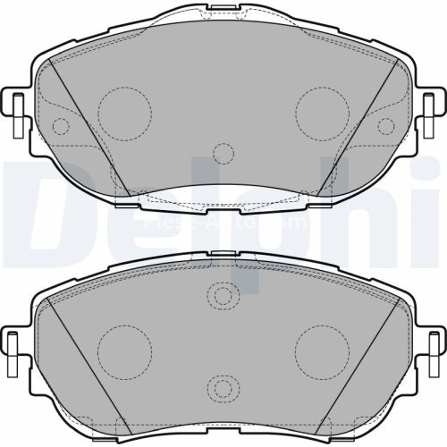 Set plăcuțe frână față, DELPHI , pentru: TOYOTA AURIS, COROLLA 1.2-2.0D 10.12-08.19