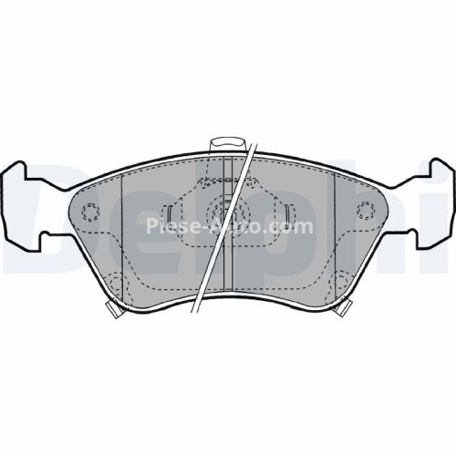 Set plăcuțe frână față, DELPHI , pentru: TOYOTA AVENSIS 1.6-2.0D 09.97-02.03