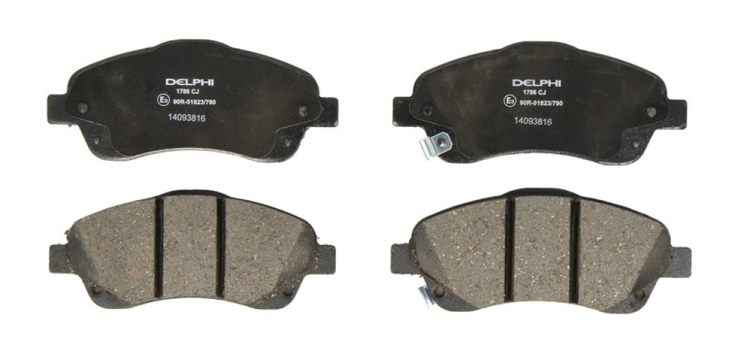 Set plăcuțe frână față, DELPHI , pentru: TOYOTA AVENSIS, COROLLA VERSO 1.6-2.4 03.03-03.09