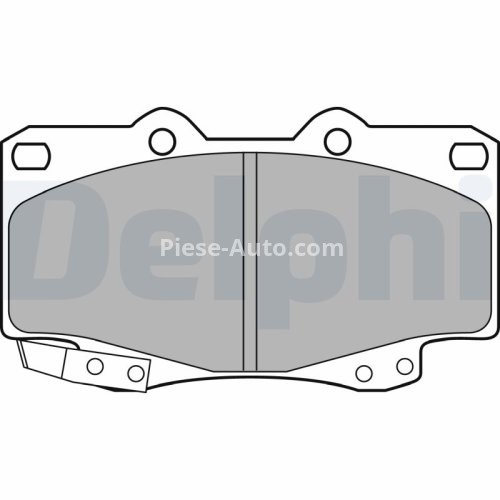 Set plăcuțe frână față, DELPHI , pentru: TOYOTA HILUX, HILUX VI, HILUX VII 2.5D/3.0D 11.01-