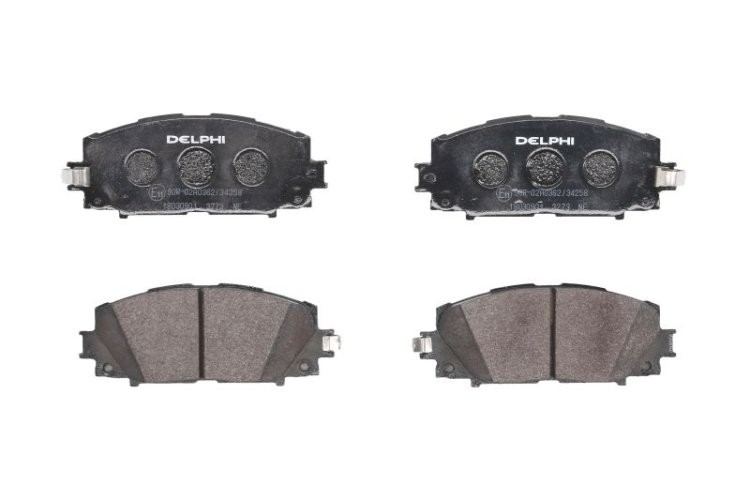 Set plăcuțe frână față, DELPHI , pentru: TOYOTA PRIUS, PRIUS C, PRIUS PLUS, YARIS 1.5/1.5H/1.8H 11.05-