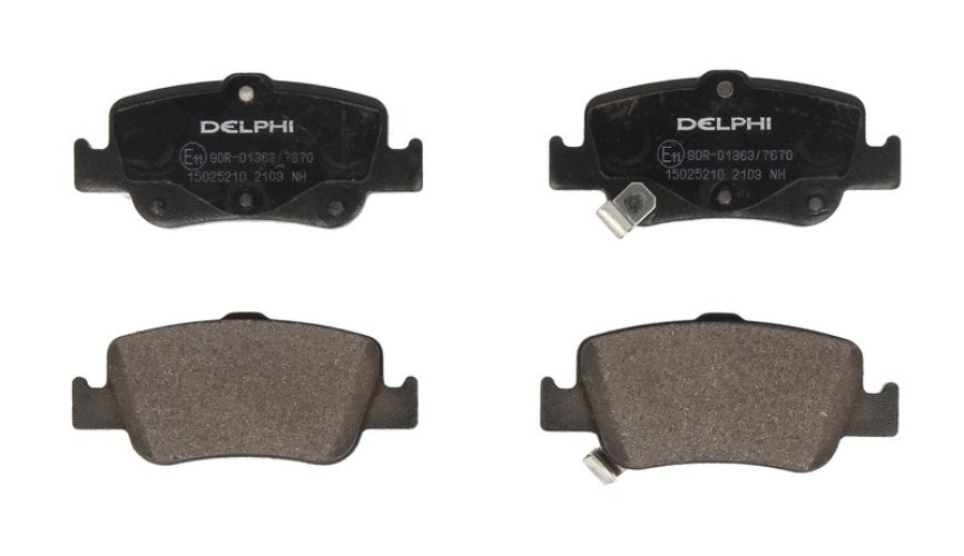 Set plăcuțe frână spate, DELPHI , pentru: TOYOTA AURIS, COROLLA, VERSO 1.2-2.2D 10.06-08.19