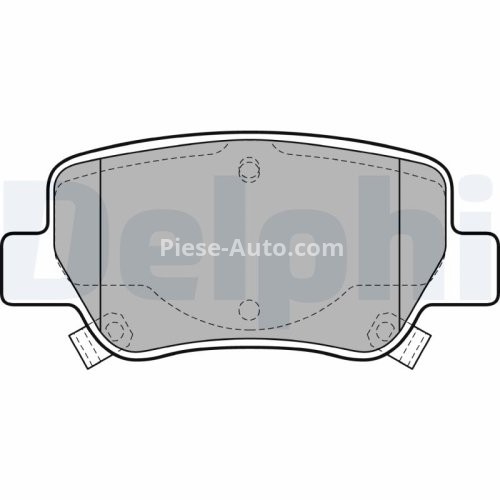 Set plăcuțe frână spate, DELPHI , pentru: TOYOTA AVENSIS 1.6-2.2D 11.08-10.18