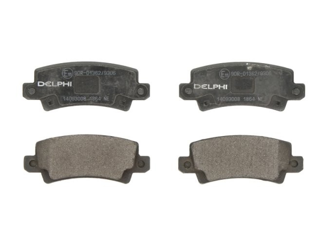 Set plăcuțe frână spate, DELPHI , pentru: TOYOTA COROLLA, COROLLA VERSO 1.4-2.0D 01.01-03.08