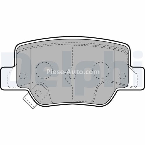 Set plăcuțe frână spate, DELPHI , pentru: TOYOTA VERSO 1.6-2.2D 04.09-08.18