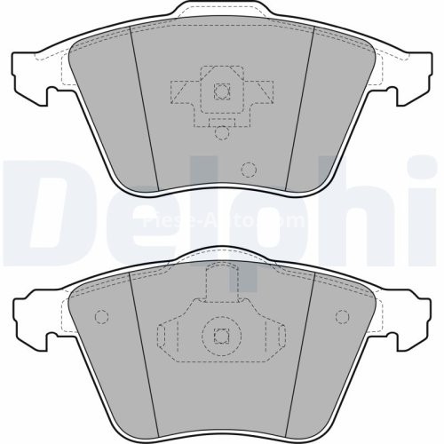 Set plăcuțe frână față, DELPHI , pentru: VOLVO C30, C70 II, S40 II, V40, V50; CADILLAC BLS; FORD FOCUS II; OPEL VECTRA C, VECTRA C GTS; SAAB 9-3, 9-3X 1.5-2.8 12.03-
