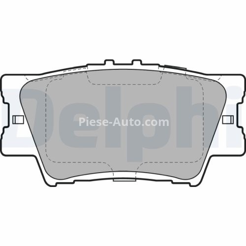 Set plăcuțe frână spate, DELPHI , pentru: VOLVO 340-360; LEXUS ES, HS; PONTIAC VIBE; TOYOTA AVALON, CAMRY, MARK X ZIO I, RAV 4 III, RAV 4 IV 1.8-3.5 08.84-