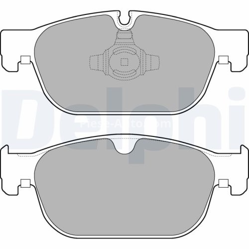Set plăcuțe frână față, DELPHI (cu un tampon de amortizare), pentru: VOLVO C40, S60 III, S90 II, V60 II, V90 II, XC40, XC60 II, XC90 II 1.5-Electric 09.14-