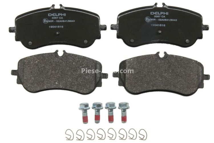 Set plăcuțe frână spate, DELPHI (cu un tampon de amortizare), pentru: VW AMAROK, CRAFTER, GRAND CALIFORNIA CAMPER 2.0-Electric 09.10-