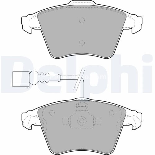Set plăcuțe frână față, DELPHI (cu un tampon de amortizare), pentru: VW TOUAREG 2.5D-6.0 10.02-05.10