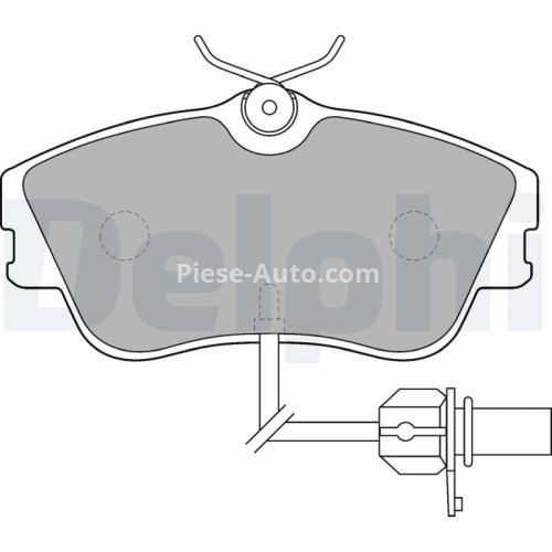 Set plăcuțe frână față, DELPHI , pentru: VW CALIFORNIA T4 CAMPER, TRANSPORTER T4 1.9D-2.5D 07.90-06.03