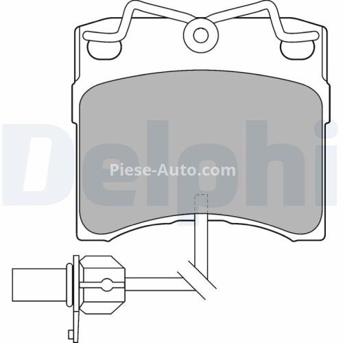 Set plăcuțe frână față, DELPHI , pentru: VW CALIFORNIA T4 CAMPER, TRANSPORTER T4 1.9D-2.8 07.90-06.03