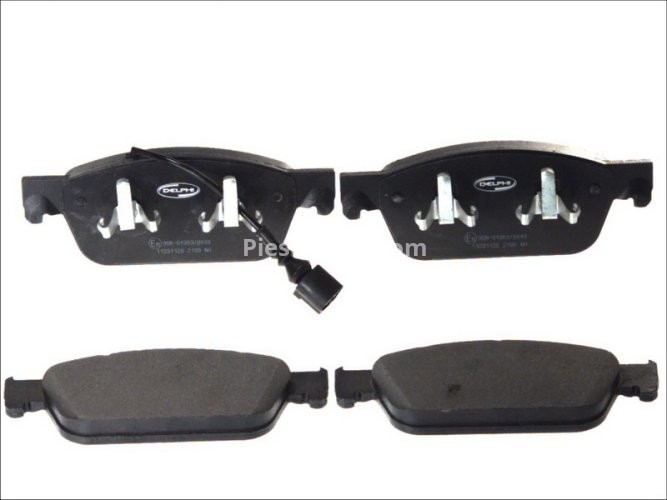 Set plăcuțe frână față, DELPHI , pentru: VW CALIFORNIA T5 CAMPER, CALIFORNIA T6 CAMPER, MULTIVAN T5, MULTIVAN T6, TRANSPORTER T5, TRANSPORTER T6, TRANSPORTER T6 / CARAVELLE T6 2.0/2.0CNG/2.0D 11.03-
