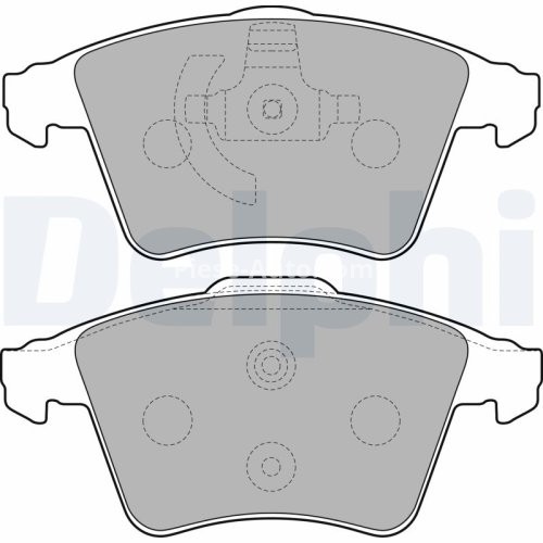 Set plăcuțe frână față, DELPHI , pentru: VW CALIFORNIA T5 CAMPER, MULTIVAN T5, TRANSPORTER T5 1.9D-3.2 04.03-08.15