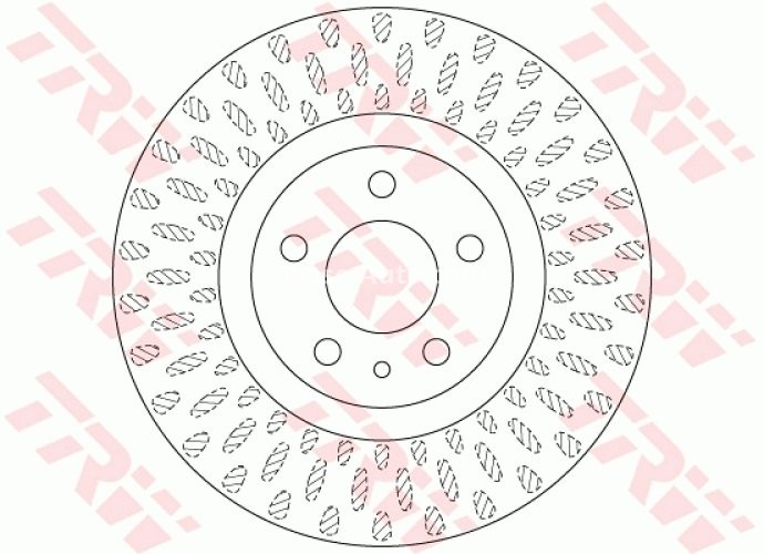 Disc frână TRW ,față, pentru: FIAT 500L 0.9-1.6D 09.12-