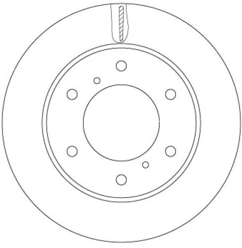 Disc frână TRW ,față, pentru: FIAT FULLBACK; MITSUBISHI L200 / TRITON, PAJERO SPORT II 2.2D-3.5 11.05-