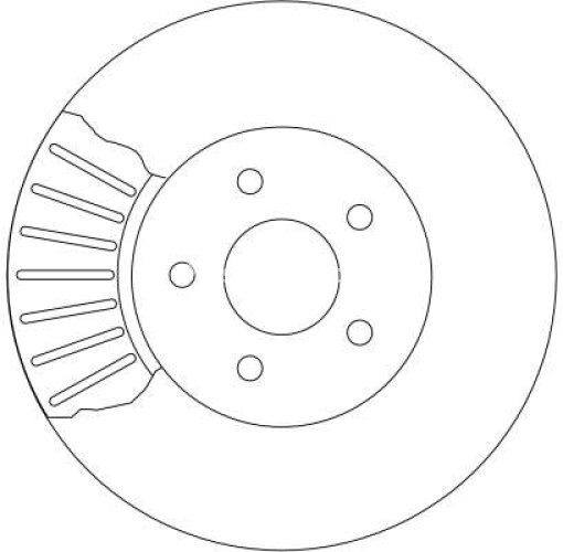 Disc frână TRW ,față, pentru: FORD MONDEO III; JAGUAR X-TYPE I 1.8-3.0 10.00-12.09
