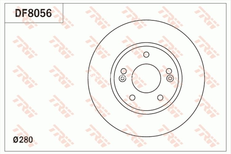 Disc frână TRW ,față, pentru: HYUNDAI ELANTRA V, ELANTRA VI, I30, KONA, KONA/SUV, VELOSTER; KIA CEE'D, CEED, PRO CEE'D 1.0-2.0 12.06-