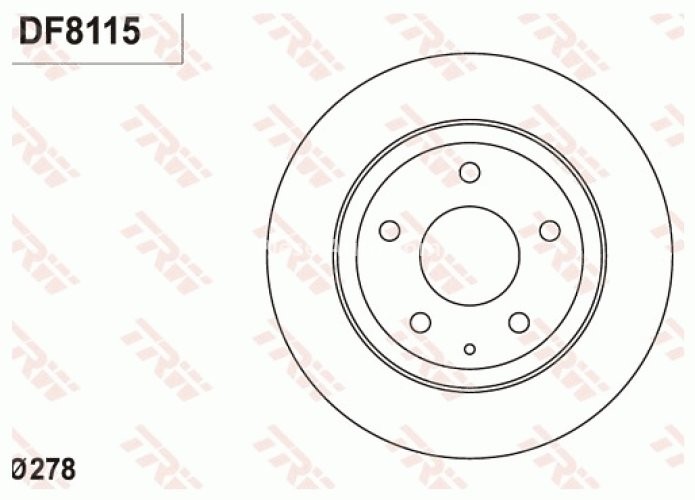 Disc frână TRW ,spate, pentru: MAZDA 6, 6/KOMBI 2.0/2.2D/2.5 08.12-