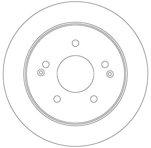 Disc frână TRW ,spate, pentru: SSANGYONG ACTYON II, ACTYON SPORTS I, ACTYON SPORTS II, KORANDO 2.0-2.2D 11.10-