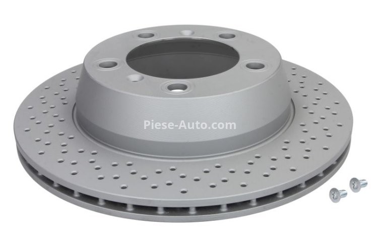 Disc frână ATE, spate,  (modelat / puternic carbonatat) se potrivește: PORSCHE 718 BOXSTER, 718 CAYMAN, BOXSTER, CAYMAN 2.0-3.4 11.04-