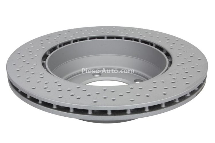 Disc frână ATE, spate,  (modelat / puternic carbonatat) se potrivește: PORSCHE 718 BOXSTER, 718 CAYMAN, BOXSTER, CAYMAN 2.0-3.4 11.04-