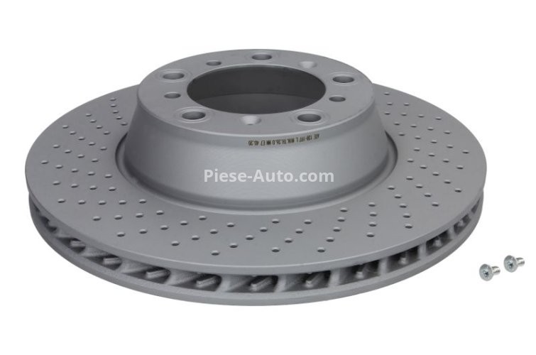 Disc frână ATE, spate, stânga (modelat / puternic carbonatat) se potrivește: PORSCHE 911, 911 SPEEDSTER, 911 TARGA 3.0-3.8 03.99-12.19