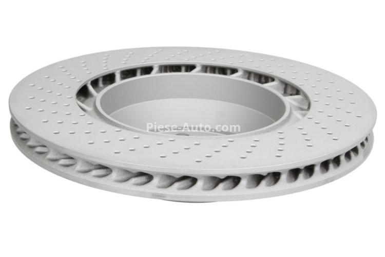 Disc frână ATE, spate, dreapta (modelat / puternic carbonatat) se potrivește: PORSCHE 911 3.6/3.8 03.06-12.12