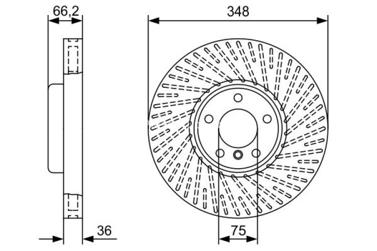 Disc frână BOSCH, față, dreapta pentru: BMW 5 (F10), 5 (F11), 5 GRAN TURISMO (F07), 6 (F12), 6 (F13), 6 GRAN COUPE (F06), 7 (F01, F02, F03, F04) 2.0-4.4 02.08-10.18