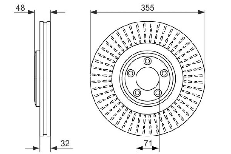 Disc frână BOSCH, față, pentru: VOLVO S60 II, S80 II, V60 I; JAGUAR F-TYPE, S-TYPE II, XF I, XF SPORTBRAKE, XJ, XK II 2.0-5.0 04.02-