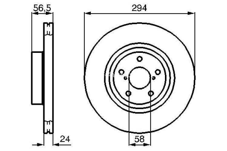 Disc frână BOSCH, față, pentru: SUBARU BRZ, FORESTER, IMPREZA, LEGACY III, LEGACY IV, LEGACY V, OUTBACK, XV; TOYOTA GT 86 1.6-3.6 03.94-