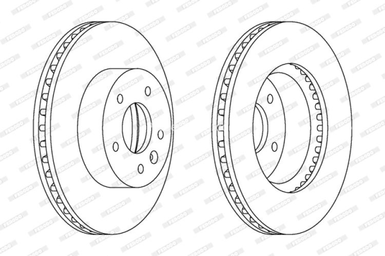 Set discuri frână FERODO (2 buc.) față, se potrivește: CHEVROLET CAPTIVA; OPEL ANTARA A 2.0D-3.2 06.06-