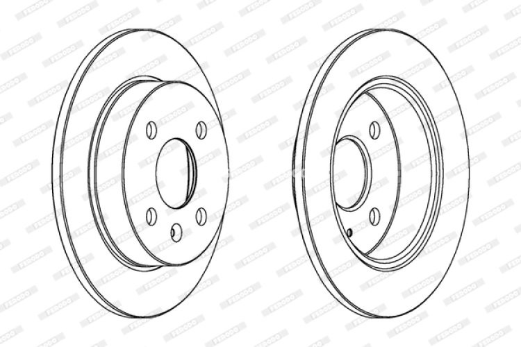Set discuri frână FERODO (2 buc.) spate, se potrivește: CHEVROLET CORSA; OPEL ASTRA G, ASTRA G CLASSIC, ASTRA G/KOMBI, ASTRA H, ASTRA H CLASSIC, ASTRA H GTC 1.2-2.0D 08.94-