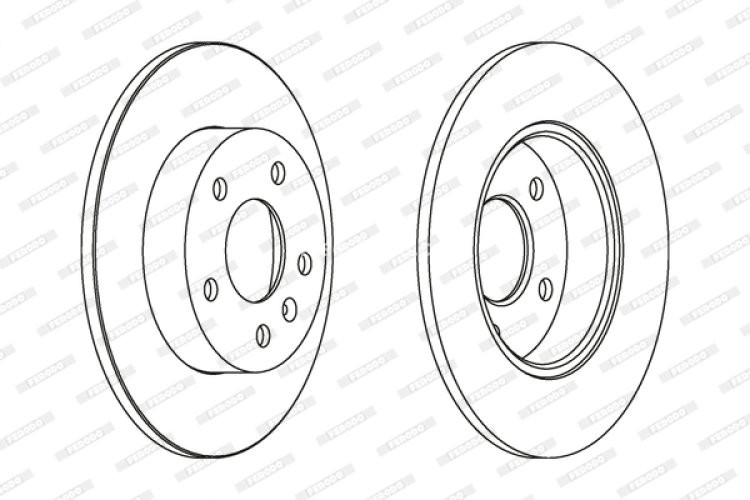 Set discuri frână FERODO (2 buc.) spate, se potrivește: CHEVROLET ZAFIRA; LEXUS LS; OPEL ASTRA G, ASTRA G/KOMBI, ASTRA H, ASTRA H CLASSIC, ASTRA H GTC, ASTRA H/KOMBI, COMBO TOUR 1.2-4.3 12.94-