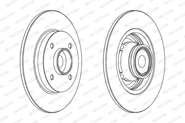 Disc frână FERODO, spate, (cu inel ABS) se potrivește: DS DS 3; CITROEN C3 AIRCROSS II, C3 II, C3 III, C3 PICASSO, C4, C4 CACTUS, C4 I, C4 II, DS3; OPEL CROSSLAND X /LAND 1.2-2.0D 08.00-