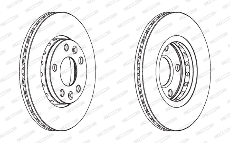 Set discuri frână FERODO (2 buc.) față, se potrivește: DACIA DUSTER, DUSTER/SUV; NISSAN TERRANO; RENAULT ARKANA I, CAPTUR II, DUSTER, FLUENCE, GRAND SCENIC III 1.0-Electric 10.07-