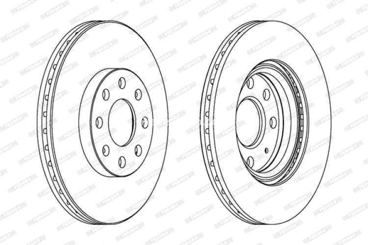Set discuri frână FERODO (2 buc.) față, se potrivește: FIAT DOBLO, DOBLO/MINIVAN, GRANDE PUNTO, PUNTO, PUNTO EVO, PUNTO EVO/HATCHBACK, PUNTO/HATCHBACK, STILO 0.9-1.9D 10.01-