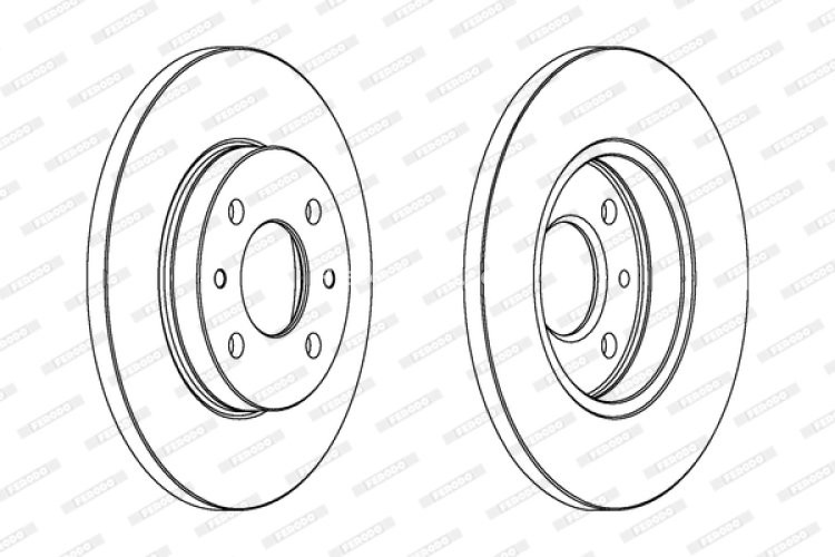 Set discuri frână FERODO (2 buc.) față, se potrivește: FIAT 1500, DUNA, ELBA, FIORINO, FIORINO/MINIVAN, PALIO, PANDA, PANDA/HATCHBACK, PENNY/KOMBI, PREMIO, SIENA 0.8-1.9D 06.64-12.09