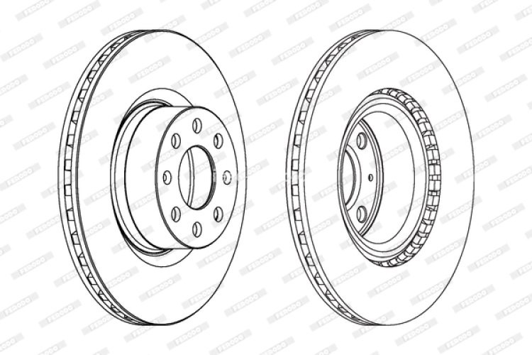 Set discuri frână FERODO (2 buc.) față, se potrivește: FIAT DOBLO, DOBLO/MINIVAN, GRANDE PUNTO, PUNTO, PUNTO EVO, PUNTO EVO/HATCHBACK, PUNTO/HATCHBACK; OPEL ADAM 0.9-1.9D 03.01-