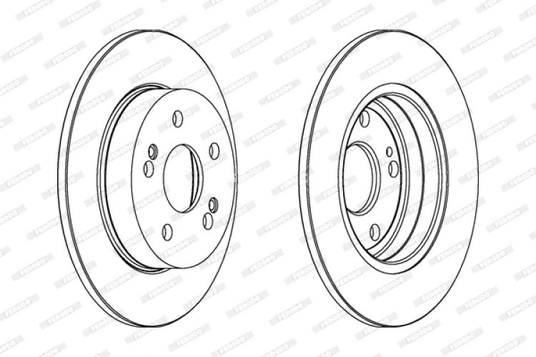 Set discuri frână FERODO (2 buc.) spate, se potrivește: FIAT PALIO; KIA PREGIO; RENAULT SAFRANE I 1.6-3.0 12.92-