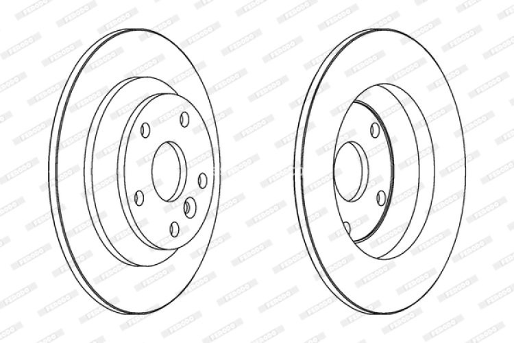 Set discuri frână FERODO (2 buc.) spate, se potrivește: FORD FOCUS II, GALAXY II, GALAXY III, GALAXY MK II, KUGA I, MONDEO IV, S-MAX; LAND ROVER RANGE ROVER EVOQUE 1.5-2.5 05.06-