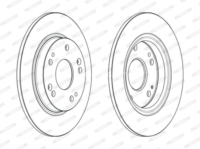 Set discuri frână FERODO (2 buc.) spate, se potrivește: HONDA CR-Z 1.5H 09.10-