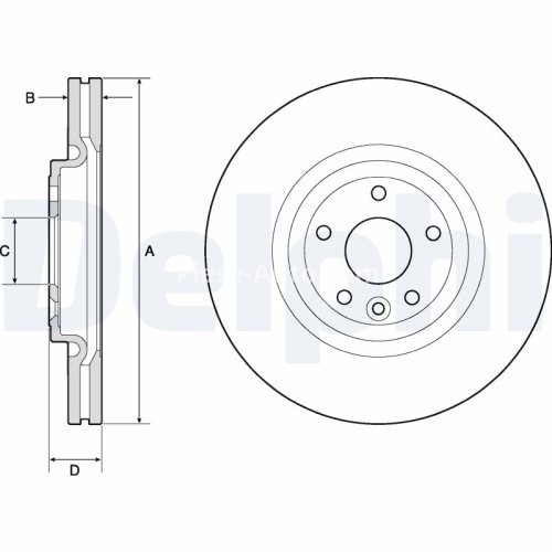 Disc frână DELPHI, față, pentru: JAGUAR XE, XF II, XF SPORTBRAKE 2.0-3.0D 03.15-