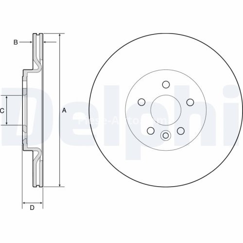Set discuri frână DELPHI (2 buc.) spate, pentru: JAGUAR F-PACE, I-PACE; LAND ROVER DISCOVERY SPORT, RANGE ROVER VELAR 1.5H-Electric 09.14-