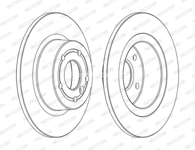 Disc frână FERODO, spate, se potrivește: LAND ROVER DISCOVERY II, RANGE ROVER II, RANGE ROVER III 2.5D-4.6 07.94-08.12