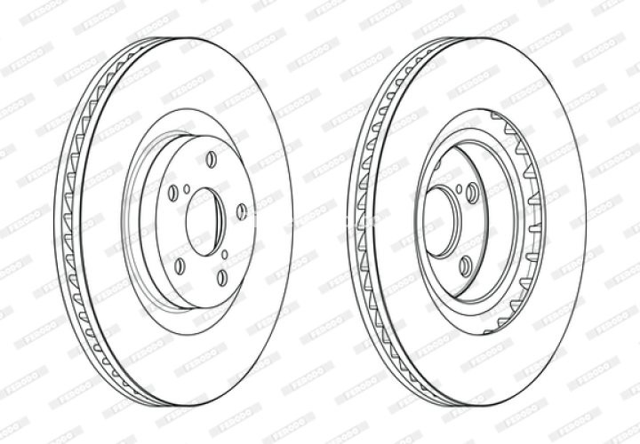Disc frână FERODO, față, dreapta, se potrivește: LEXUS GS 3.5 08.05-11.11