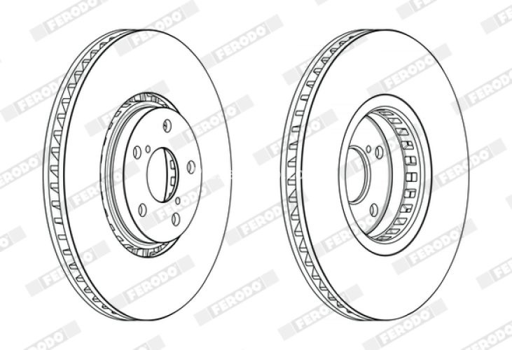 Disc frână FERODO, față, dreapta, se potrivește: LEXUS GS 3.5 09.06-11.11