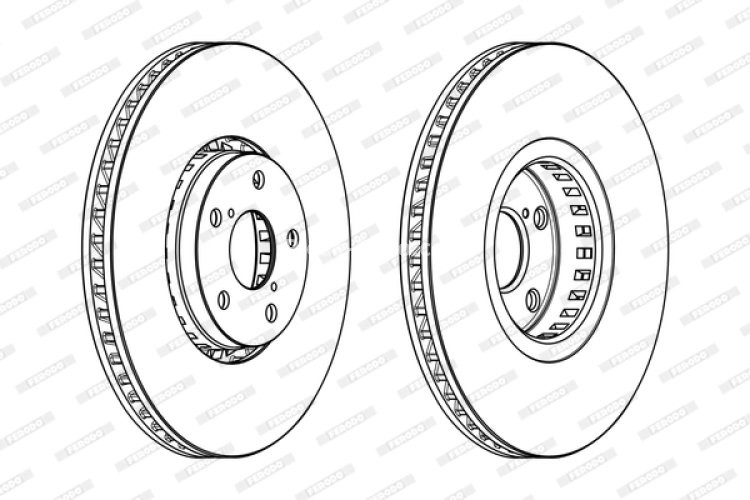 Disc frână FERODO, față, dreapta, se potrivește: LEXUS GS, IS III, RC 2.0-4.6 04.05-